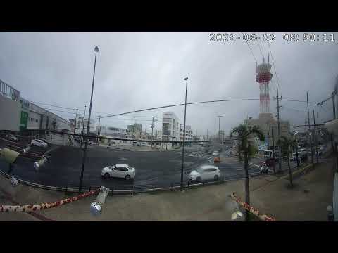 【アーカイブ 2023.06.02】台風2号 防災 4K 180° LIVE 沖縄 宜野湾 大謝名交差点 特設ライブカメラ