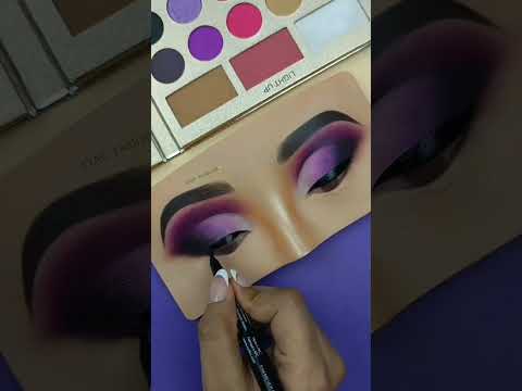 Glam Smokey Cut Crease Eye Makeup Tutorial💜✨|| Half Cut Crease Eye Makeup❤|| Easy Cut Crease eye💖✨