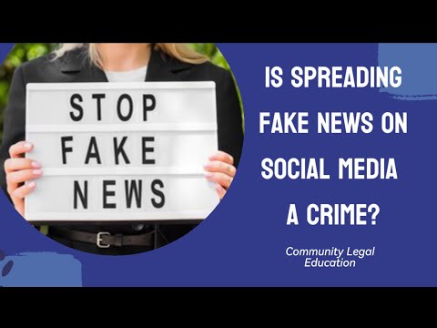 Is spreading “fake news” on social media a crime?