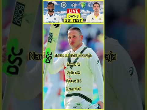 Usman Khawaja | Last inning BGT 2024-25#trendingshorts #cricket