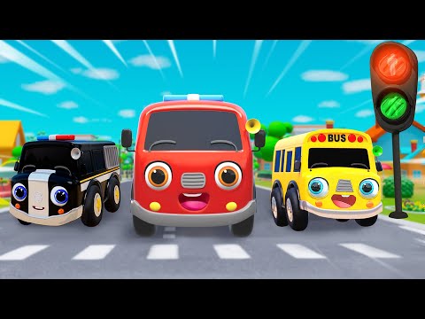 Red Light, Green Light | Five Little Babies Song | Nursery Rhymes & Kids Songs - Baby Car Songs TV