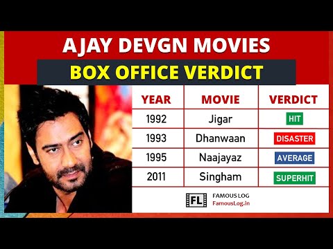 Ajay Devgn All Movie Box Office Verdict (1991 - 2022) | Ajay Devgn Movies List