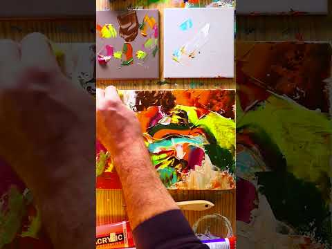 Easy & Fun Delightful Abstract Painting in Acrylics | Bold Art | Time Lapse