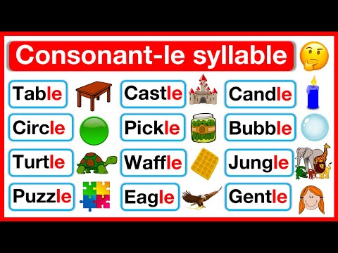 What is a CONSONANT-LE SYLLABLE? 🤔 | Learn with examples | Syllables in English | 7 Syllables