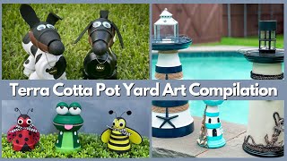 Terra Cotta Pot Yard Art Compilation/Terra Cotta Pot Animal/Lighthouse