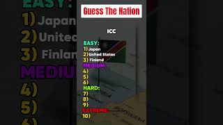 Guess The Nation Quiz #1 Easy To Extreme #triviachallenge #testyourknowledge #easytoextreme #facts