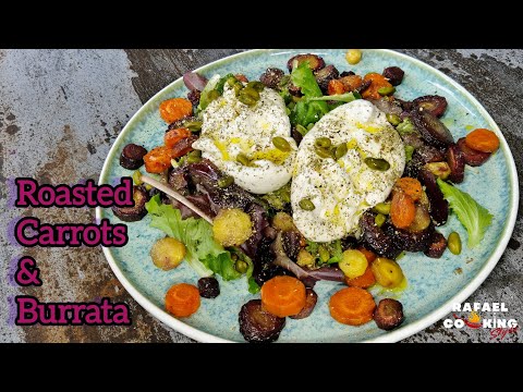 Discovery a delicious Roasted Carrots and Burrata Salad