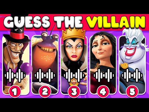 Guess The Disney Villain by Song & Voice 🎤🎙️🎶 | Dr Facilier, Tamatoa, Grimhilde, Gothel, Ursula