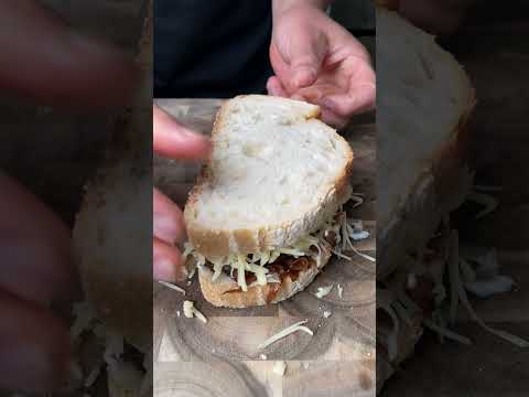 Parmesan Crusted Cheese Toastie with Caramelised Onions