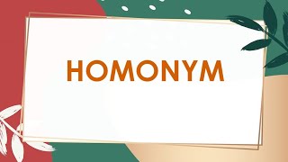 Homonyms || What are Homonyms? || Examples of Homonyms || English Grammar