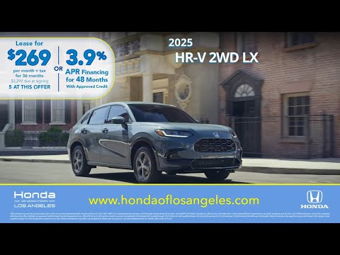 2025 Honda HR-V Lease for $269/Month – Your Next SUV Awaits at Honda DTLA!