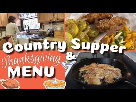 Southern Thanksgiving Menu & Parmesan Crusted Pork Chops for Supper