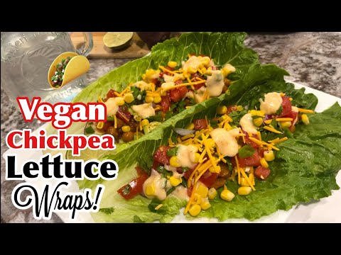 Chickpea Taco Lettuce Wraps Recipe ~ Budget Vegan Meal Ideas