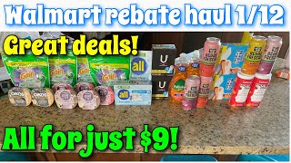 Walmart rebate haul 1/12! Such great deals going on! | everything was just $9!