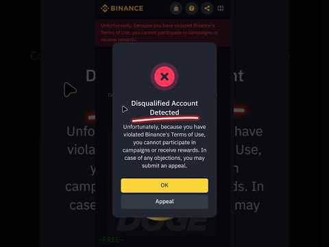 Binance Disqualified Account Detected || Binance Account Problem || How to Appeal