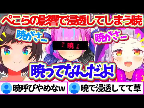 スバルからの"突発凸"であじまる6年ぶりのコラボ(シオン枠)で、なぜか同期への『暁呼び(ぺこら発祥)』が浸透してしまうシオスバw 【ホロライブ切り抜き/紫咲シオン/大空スバル/兎田ぺこら】