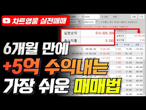 6개월만에 5억 수익내는 가장 쉬운 매매법(차트영웅 매매법, 주식매매기법)