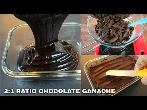 2 INGREDIENTS CHOCOLATE GANACHE RECIPE| USE DOUBLE BOIL METHOD TO AVOID BURNING YOUR CREAM