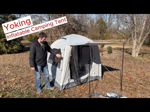 Yoking Inflatable Camping Tent, well built with awning! #tent #inflatabletent #camping