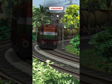 Train Simulator । WDM3D Freight Train High Speed Crossing in Railway Gate । Train Video #shorts