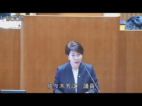 令和6年第2回定例会 6月6日 一般質問 佐々木芳江議員