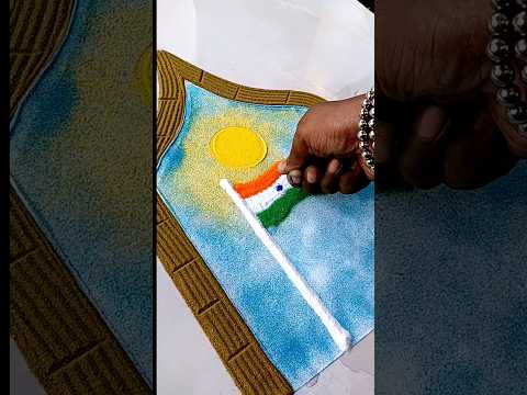 Republic Day #rangoli #republicday #easyrangoli #art #shorts #short #india #bharat #kolam #tiranga