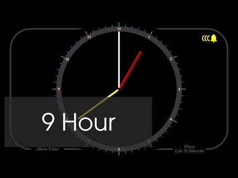 9 Hour - Analog Clock Timer & Alarm - 1080p - Countdown