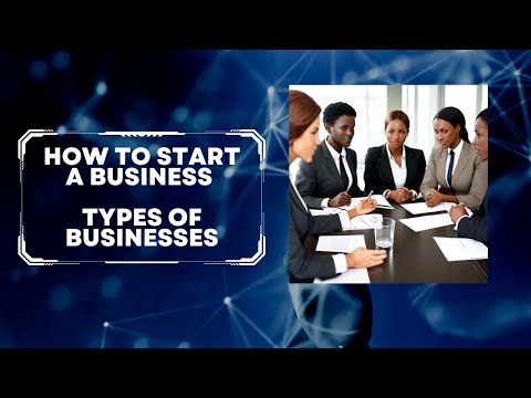 How To Start a Business -Types of Businesses