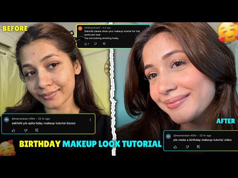 The MOST ASKED Birthday Makeup look Tutorial 🎀✨