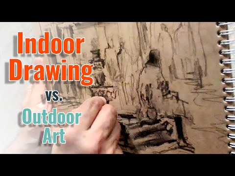 How does Indoor Drawing differ from Outdoor Art? Why is Indoor Drawing so different?