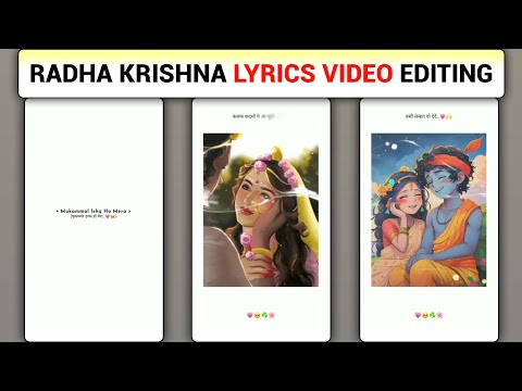 Radha Krishna Trending Lyrics Status Video Editing | Radha Krishna New Lyrics Video Editing