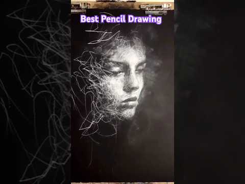 Best White charcoal pencil drawing 😮😮😮 #art #drawing #painting #trending #shorts #artwork #song