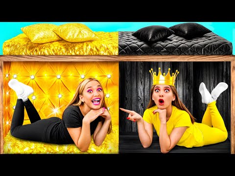 Secret Rooms Under The Bed | Rich VS Broke Funny Moments by BaRaDa Challenge