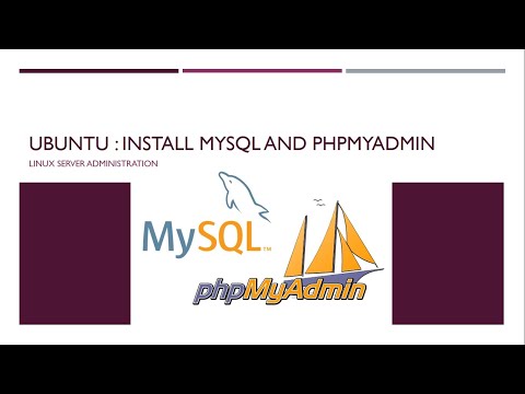 Install MySQL to configure database server, Install phpMyAdmin to operate MySQL on web browser