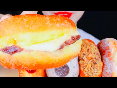 ASMR Yummy Soft Cream Buns Eating Vlog, Mukbang 맛있는 소프트크림번 먹기 @juyeasmr