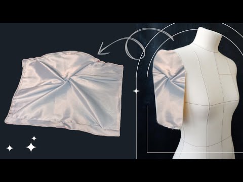 How cutting and sewing twisted rose sleeves|Sleeves desing cuting and stitching/Sarah