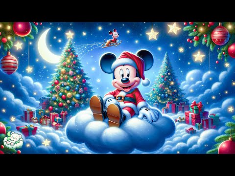 FALL INTO SLEEP INSTANTLY with Mickey Mouse 🎄 Soothing Christmas Piano & Cozy Christmas Ambience