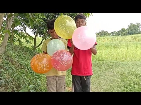 Have fun blowing up balloons and learn the names of colors। kids episode35