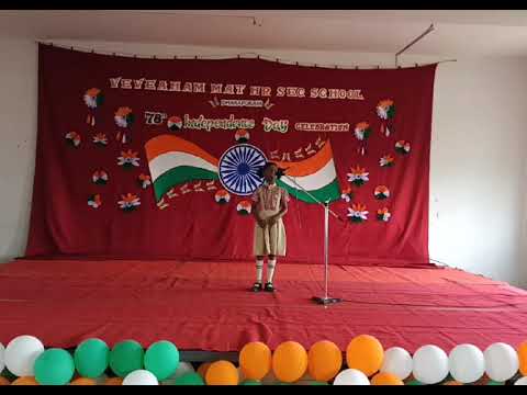 VEVEAHAM MATRIC HR SEC SCHOOL, DHARAPURAM  78TH INDEPENDENCE DAY CELEBRATION -  HINDI SPEECH