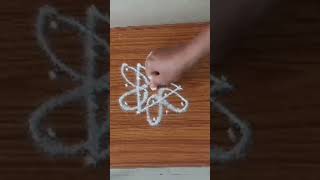 ##simple rangoli design #daily wear rangoli muggulu #beginner #youtubeshorts #viral