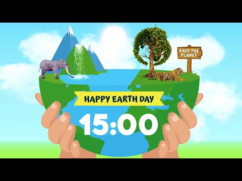 Earth Day 15 Minute Timer with Alarm and Music from Around the World | 4K 🌎