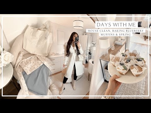 DAYS WITH ME | House Clean, Baking Blueberry Muffins & Spring Hauls & Nails!