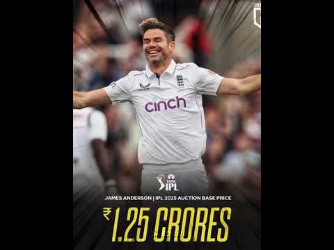 JAMES ANDERSON Registered for IPL 2025 AUCTION 💵 Cricket Status Video IPL Status#jamesanderson#ipl