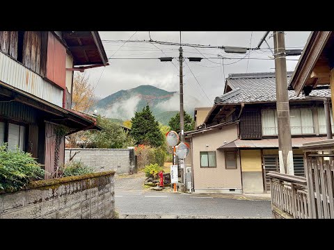 4K Japan Walk Rainy Day Walking Tour Tsukechino Japanese Countryside Village | Gifu, Japan 4K HDR