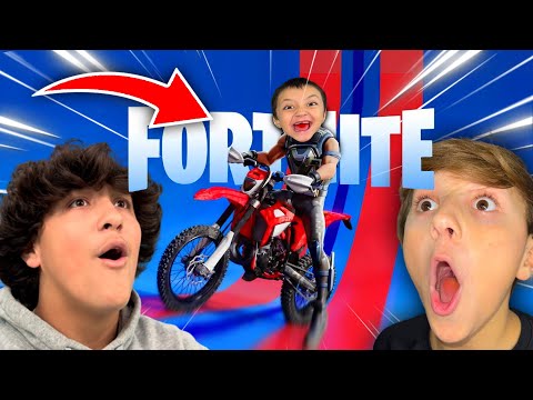 Winning Fortnite On a Motor Bike!