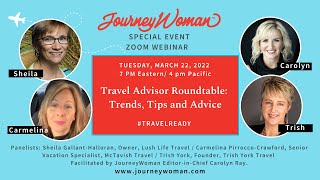 JourneyWoman TravelReady Series: Travel Advisor Roundtable