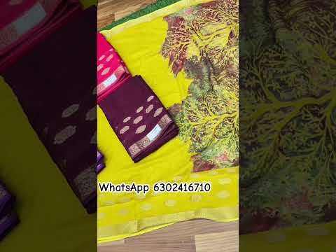 Viscose georget sarees order for 6302416710 #trending #saree #trendingshorts #chanal #subscribe