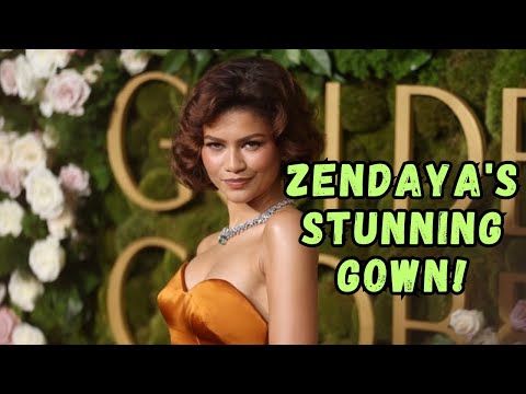 Zendaya Stuns in Burnt Orange Gown at 2025 Golden Globes