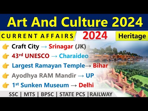 Art & Culture 2024 Current Affairs | Important Art & Culture 2024 | Current Affairs 2024 |