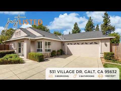 🏡  Galt CA | Stunning 3 Bedroom Home with Fireplace, Pool, Spa & More! | 531 Village Dr 🏡